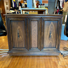 Load image into Gallery viewer, Hard Wood Rolling Bar Cabinet