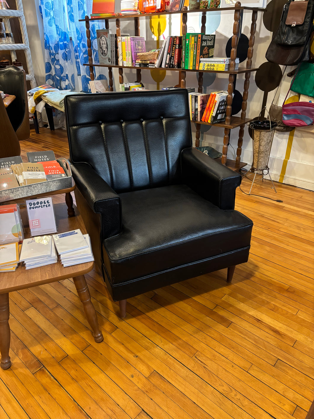 MCM Black Lounge Chair