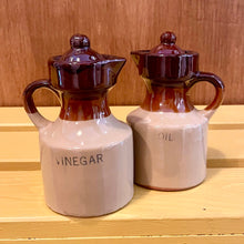 Load image into Gallery viewer, Stoneware Oil and Vinegar Cruet Set
