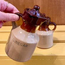 Load image into Gallery viewer, Stoneware Oil and Vinegar Cruet Set
