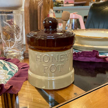 Load image into Gallery viewer, Two Tone Stoneware Honey Pot
