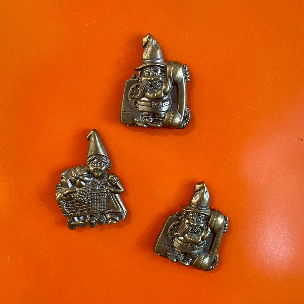 Metal Gnome Magnet