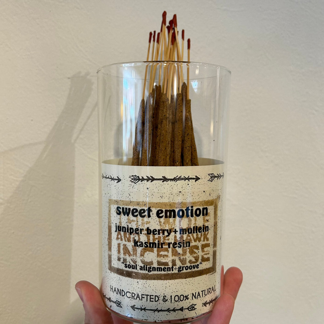 The Wolf And The Hawk Incense: Sweet Emotion (Maroon)
