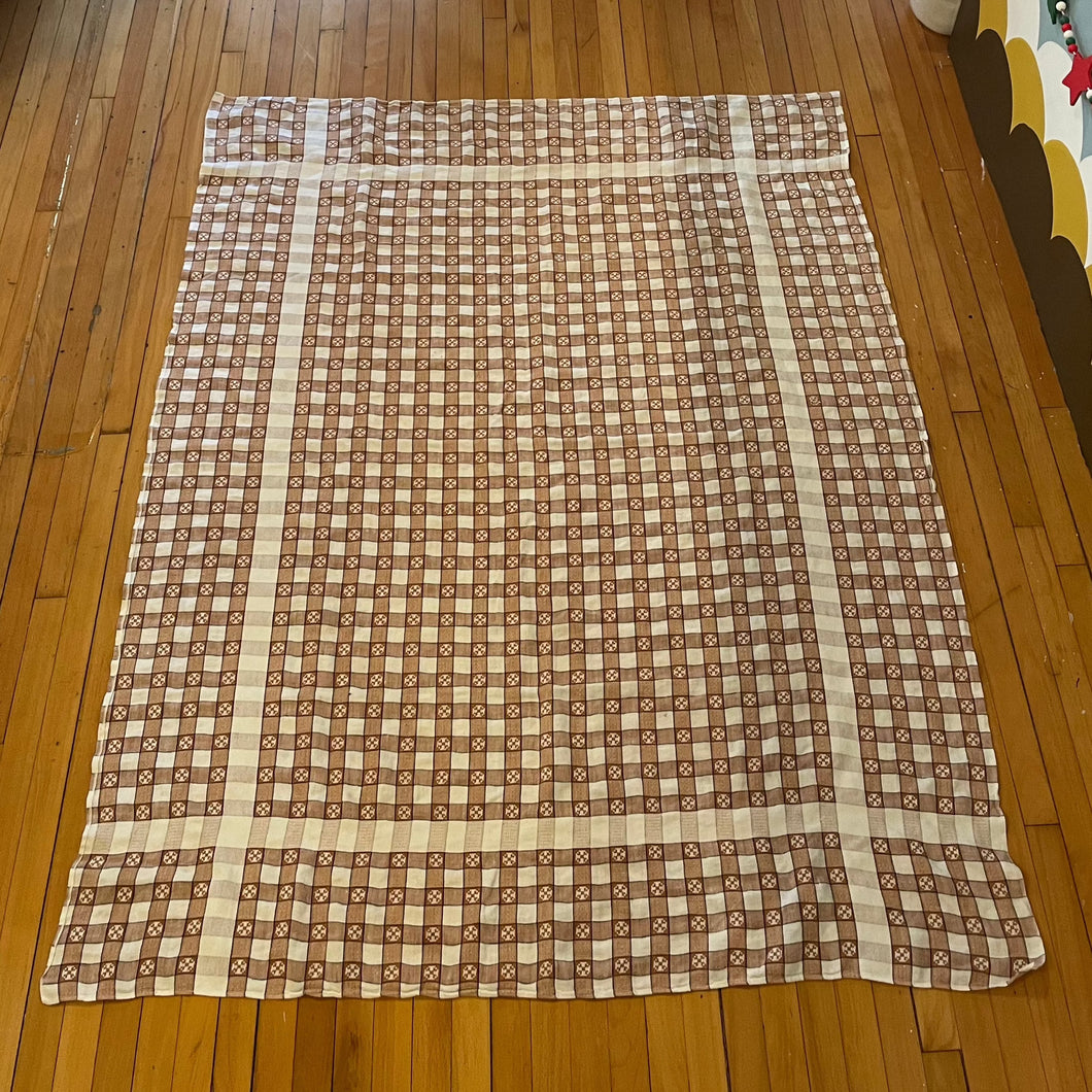 Vintage Checkered Table Cloth