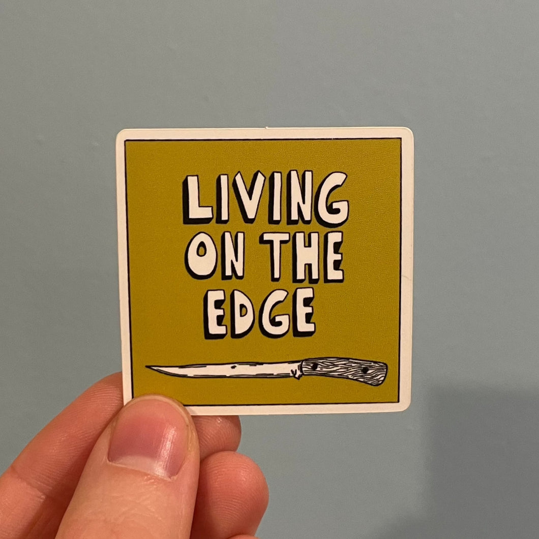 Living On The Edge Sticker