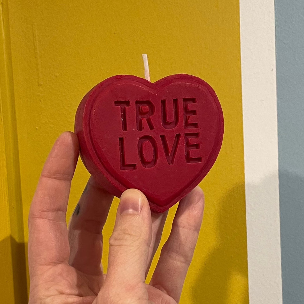 True Love Heart Candle