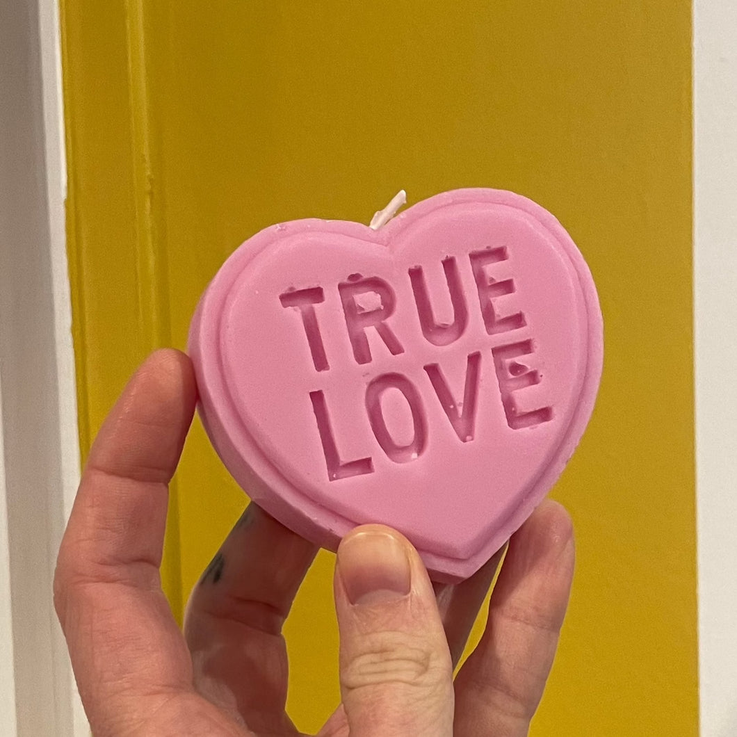 True Love Heart Candle