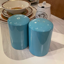 Load image into Gallery viewer, Vintage Ceramic Blue Salt and Pepper Shakers
