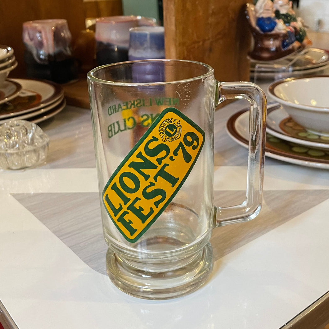 Vintage Lions Fest '79 Glass Mug