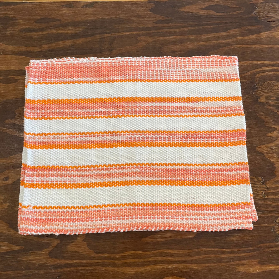 Vintage Orange and White Placemats Set of 4