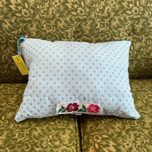 Load image into Gallery viewer, Handmade Pillow Blue Geometric Pattern
