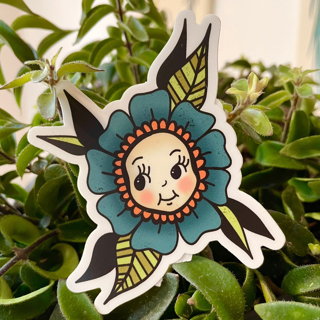 Kewpie Flower Sticker