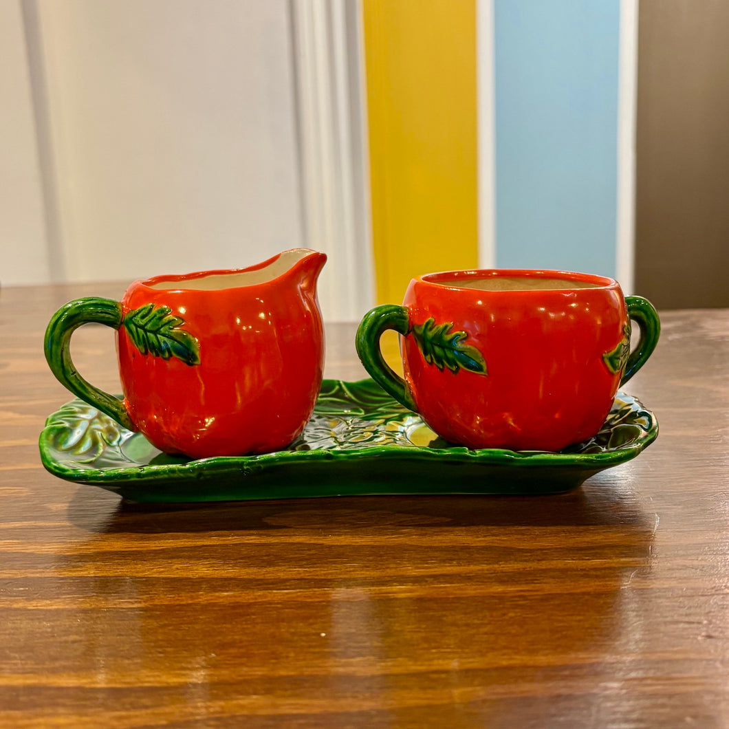 Tomato Cream and Sugar set