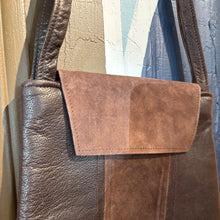 Load image into Gallery viewer, Leather and Suede Shoulder Bag
