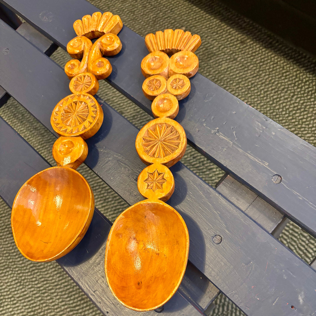 Hand Carved Spoon Decor