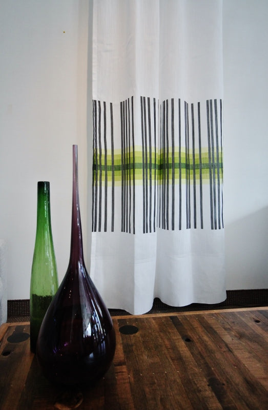 Green Sticks Retro Curtains (pair)