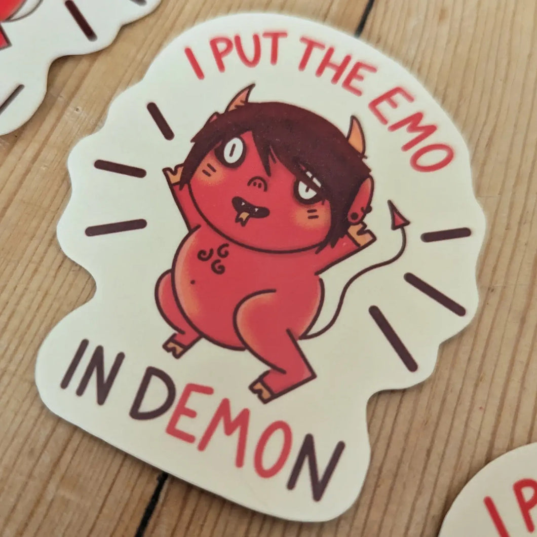 Emo Demon Sticker